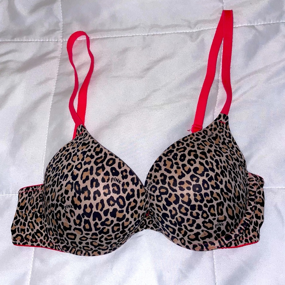 Victoria’s Secret PINK Wear Everywhere Push-up Animal Print Bra